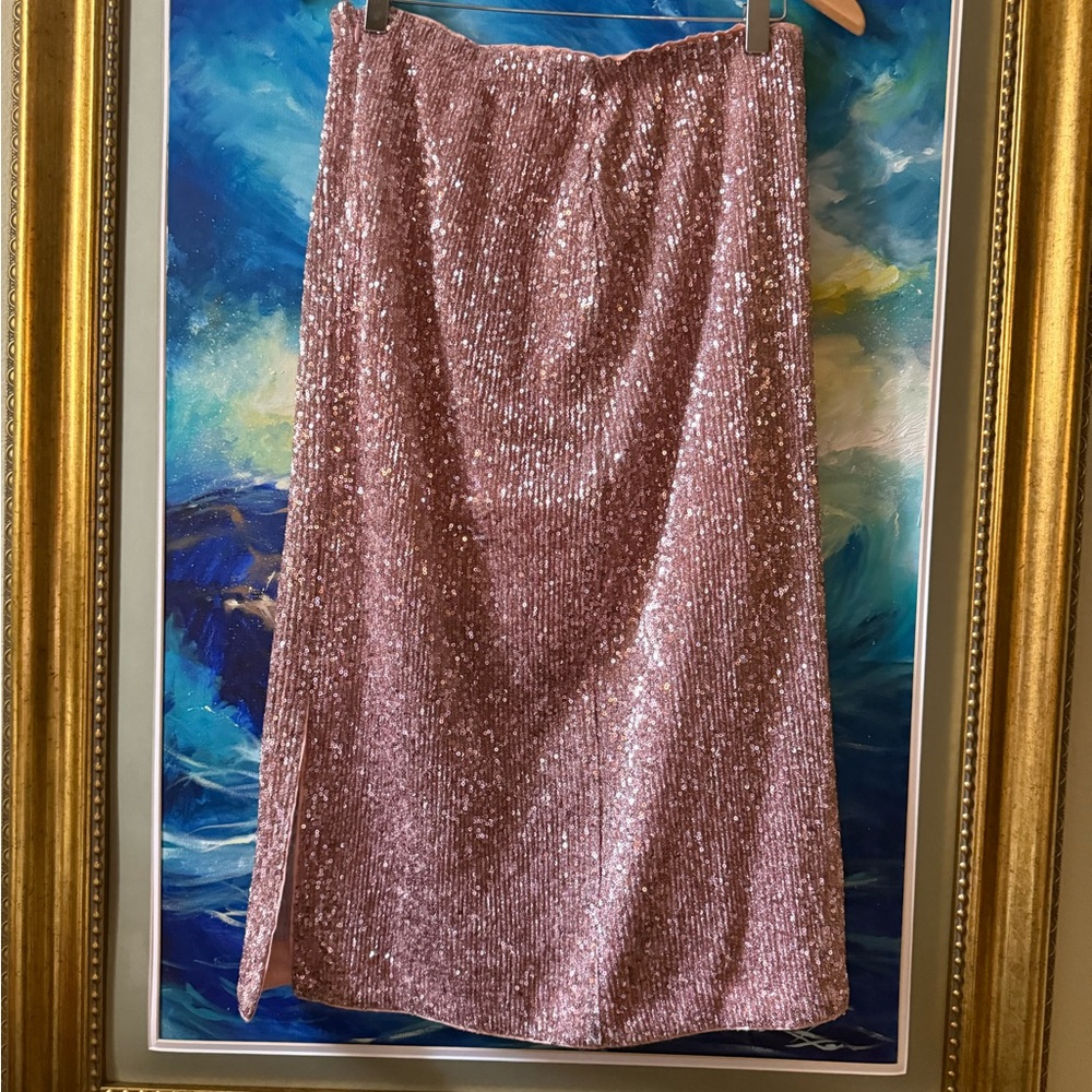 Vineyard Vines Sparkling Pink Pencil Skirt